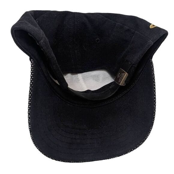 King Cobra Adjustable‎ Strapback Dad Gold Hat Cap Made In USA Vintage 90s Black - Picture 3 of 6